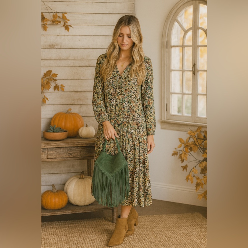 Shabby chic long maxi dress ptp 24” XL